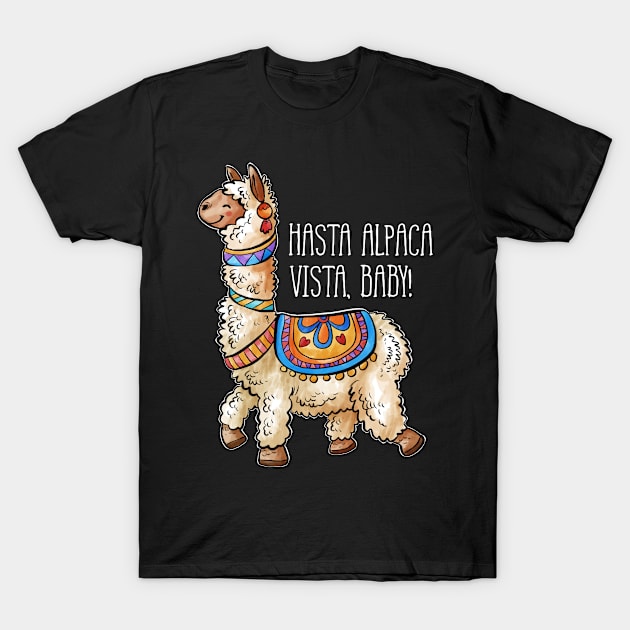 Hasta Alpaca Vista Baby Llama T-Shirt by LotusTee